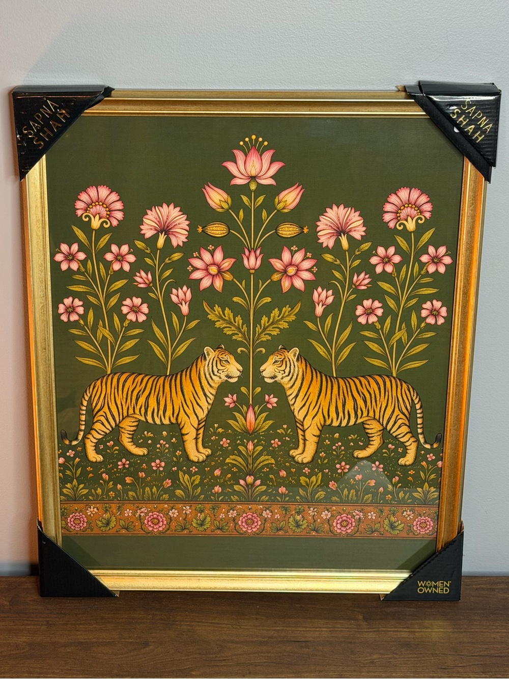 Elegant Sapna Shah twin tigers artwork